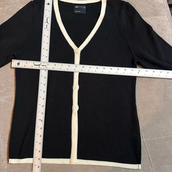 ASOS Black Crew Neck Sweater Fine-Knit Long Sleeve - Picture 5 of 10